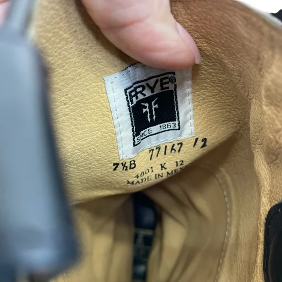 Frye Melissa Button Riding Boots 7 1/2 Black - Picture 14 of 16